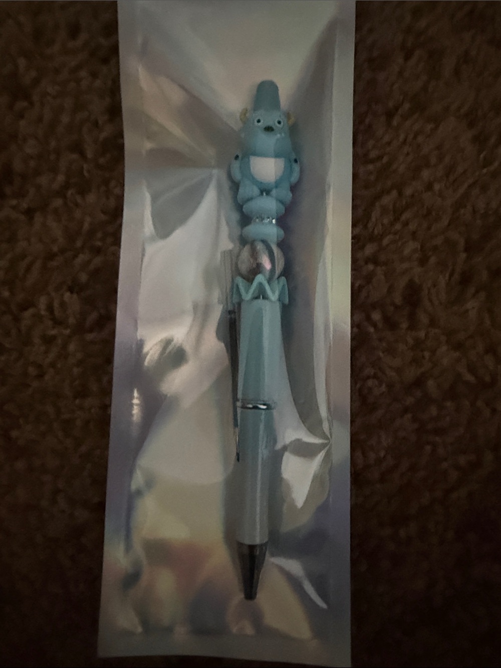 Cute Blue Monster Ballpoint Pen - Blue